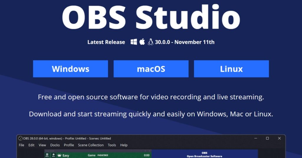 OBS Studio Software Download